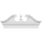 Ekena Millwork Rams Head Architectural Grade PVC Combination Pediment, 40"W x 16-7/8"H x 2-3/4"P PEDPC040X170RHP00 - alternate 6